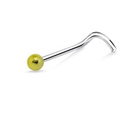 1.8 mm. Golden Ball Curved Nose Stud NSKB-844